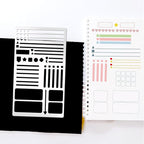 4 Pieces Metal Planner Stencil Journal Engraving Stencils Rustproof Small Letter Metal Stencils for Journaling, Bookmarks, Rulers, Planners, Scrapbooks (Metal4)