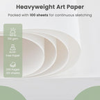 Sketch Pad 9x12 Inch, 1 Pack-100 Sheets Spiral Drawing Paper for Kids，68lb/100gsm Drawing Sketchbook for Kids Ages 8-12, Drawing Book for Adults, Teens, Painting, Drawing & Art Supplies.