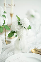 Ling's moment White Dahlia Foam Artificial Flowers Real Touch Faux Fake Flower for Home Decor Graduation Baby Shower Decorations Outdoors Party Favors Wedding Gifts Centerpieces Arrangements 25pcs