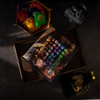 DND Dice Set 42 Pcs Polyhedral Dungeons and Dragons Rolling Dice for D&D RPG MTG Table Games Dice Bulk with Colorful Drawstring Bags and Dice Tray (Double-Color)