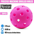 Magicorange Pickleball Balls, 20 Pack USAPA Approved Outdoor Pickleballs, High Elasticity & Durable Pickle Balls