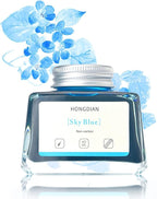 Hongdian Fountain Pen Bottled Ink Sky Blue Color, 60ml Non Carbon Inkwell Bottle, Artist Calligraphy Ink