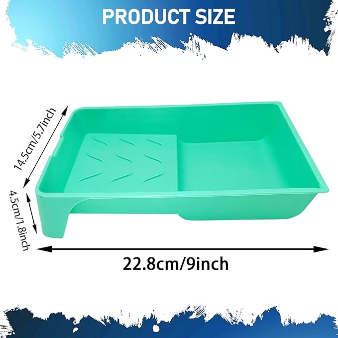 4 Inch Paint Tray, 28 Pack Plastic Paint Roller Tray, Heavy Duty Disposable Paint Pan, Sturdy Home Painting Supplies & Tools for Paint Rollers & Roller Brushes
