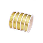 Gold Copper Wire 0.5mm Bead Cord for Bracelet Necklace Charm Beading Jewelry Making 22yard