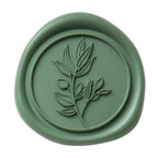 PONATIA Olive Green Wax Seal Stickers - 50 Pcs Self- Adhesive Wedding Envelopes Seal Stickers, Perfect for Invitation, Christmas Cards, Gift Wrapping, Party Menu Décor