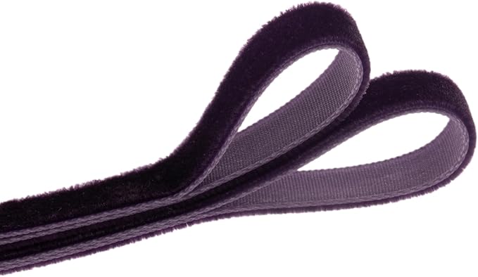 Vintage Purple Velvet Ribbon Christmas Ribbon for Gift Wrapping Crafts Christmas Tree Ornaments Halloween Garland Decorations, 5/8 Inch X 25Yd