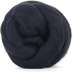 Revolution Fibers Merino Wool Combed Top | 1 lb Premium Wool Roving | 22 Micron, Best Merino Wool for Spinning, Tapestry, Needle Felting, Big Yarn Roving and Wall Hangings (Charcoal Black)