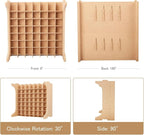 Paint Rack Organizer with 49 Holes Suitable for 10ml TAMIYA/10ml MR HOBBY/18ml MR HOBBY, Model Tool Storage with MDF Material, Craft Paint Holder Rack GK13