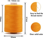 Simthread All Purposes Sewing Thread, 10 Spool Assorted Green Series 1000 Yards Each Bobbin Polyester Thread for Sewing, Handy Polyester Sewing Threads for Sewing Machine - (Natural Green Series)
