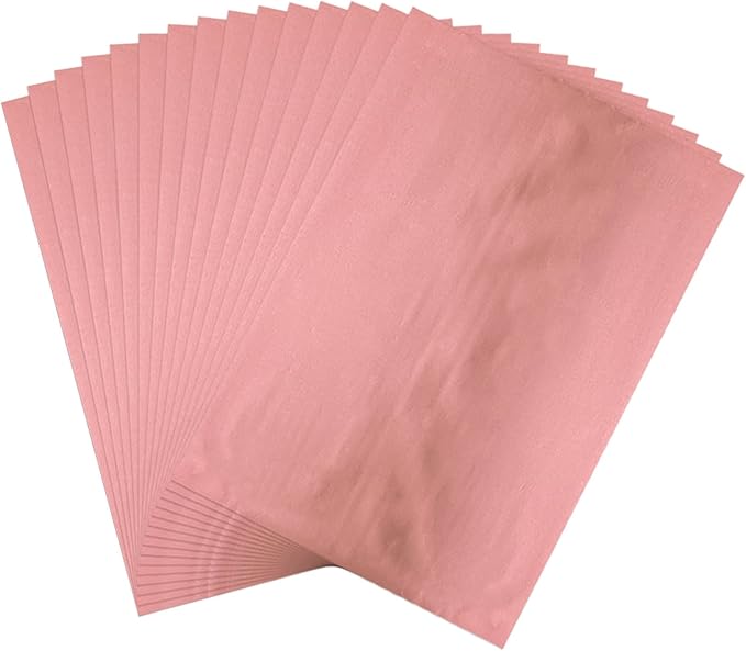 Briartw 20x29cm Hot Foil Paper 50 Sheets Pack Toner Reactive Foil Hot Stamping Foil Paper by Laser Printer and Laminator for Scrapbooking Craft Cardmaking DIY Album (Pink, 50 Sheets)