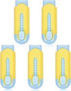 Pencil Erasers, Retractable Erasers for Pencils - Blue Yellow, Pack of 5