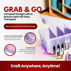 ArtBin Semi Satchel Portable Craft Organizer with 3 Dividers - Clear Plastic Storage Case for Art & Craft Supplies