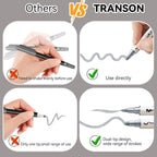TRANSON 3 Gold, 3 Silver, 1 Black and 1 White Paint Markers Brush and Bold Dual-tip Acrylic Paint Marker Set for Rock Painting Glass Canvas Wood Leather Ceramic Painting
