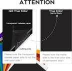 HTVRONT Black Permanent Vinyl, 12 Pack Black Vinyl for Cutting Machine - 10 Permanent Sheets 12" x 12"& 2 Transfer Tape Sheets for Party Decoration, Sticker, Craft Cutter, Car Decal (Matte)