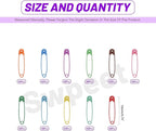 Swpeet 440Pcs 19mm/0.75 Inch Colorful Safety Pins Assortment Kit, Rust Resistant Steel Small Safety Pin Kit with Clear Case, Mini Safety Pins for Sewing, Clothes, Craft Arts