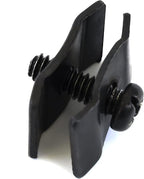 Gridwall Joining Clip Connectors for Grid Panels, Powder-Coated or Chrome Plated Steel (Quantity 10) (10, Black)