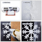 guangyintong Reflective White Heat Transfer Vinyl HTV Rolls, 12" x 8ft Reflective Iron on Vinyl for T-Shirts, White HTV Vinyl for All Cutter Machine Easy to Cut & Weed for HTV DIY Design