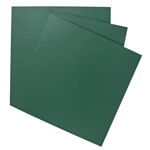 EAGLE 1: 12" x 12" 26 Gauge Sheet Metal Squares (3 Pack Per Order, Multiple Colors) Great for Arts, Crafts, DIY Home or Work Projects (6" X 6", Green)