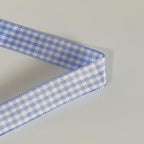 Light Blue Gingham Plaid Checked Ribbon 25 Yard Each Roll 100% Polyester (5/8", Light Blue)