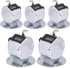 5 Pack Number Counter, Mechanical Counter, 4 Digit with Counter Clicker, Counting Clicker for Golf, Clicker Counter Handheld, Fish Counters for Fishing, Sports (5)