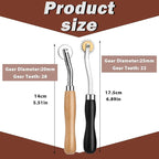 Nitlak 2 PCS Tracing Wheel with Wooden Handle Stainless Steel Pounce Wheel, Point Sewing Tracing Wheel for Sewing Patterns, Rotary Perforator, Overstitch Wheel, Perforation Cutter