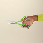 Amazon Basics Stainless Steel Scissors for Office, Crafts, Multipurpose, Sharp, Comfort Grip, PVD Coated, 3 Pack, Multicolor