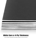 AUEAR, 15 Pack 8x10 Uncut Matte Boards Black Photo Mat Board Great for Picture Framing, Print, Artwork