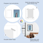 MBC MAT BOARD CENTER, 10 Pack 16x20 for 11x17 White Picture Mats Frame Mattes, Bevel Cut, Acid Free, 4-ply Thickness
