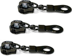 Sawoake 50PCS #5 Black Metal Handle for Nylon Coil Handle Charm for Purse Handbag Craft Sewing Luggage Bag Bulk
