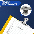 30 Pack Small Bull Clips 0.87 Inch Mini Metal Hinge Clips Binder Paper Hinge Clip for Office, Home, School, Shops, Silver, 22mm