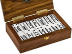 Alex Cramer The Nines Double 9 Domino Set - American-Made Solid Walnut Case Holds Our 55-Piece Domino Set for Adults