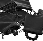 Colorsheng 20pcs 4.5 "X 5.5" Velvet Drawstring Cloth Jewelry Pouches Gift Candy Bags Wedding Headphones Bag (Black)