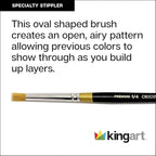 KINGART Original 9875 Series, Golden Taklon Specialty Stippler, 1/2