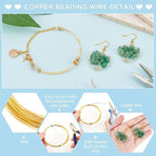 BENECREAT 23 Gauge 16 Feet Square Copper Wire, Bendable Metal Craft Wire for Necklace Bracelet Making and Other Handmade Project