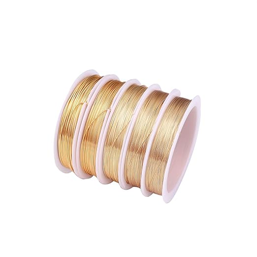 KC Gold Copper Wire 0.8mm Bead Cord for Bracelet Necklace Charm Beading Jewelry Making 9yard