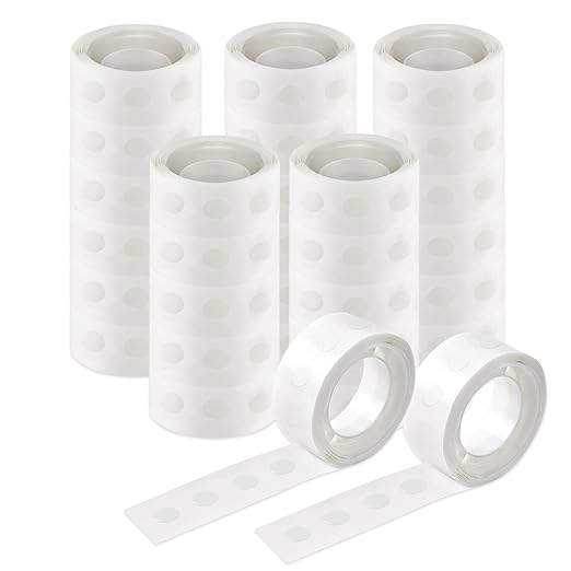 UPINS Glue Points Dots, 3000Pcs Balloon Glue Adhesive Dots Double Sided Removable Glue Tape Dots for Balloons Crafts Decoration, 6 mm