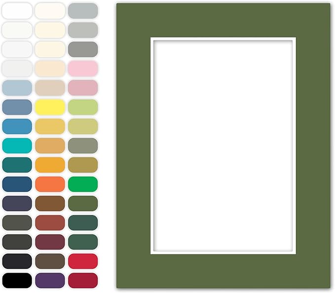 Poster Master Dill Matboard – 4-Ply Acid-Free Picture Mat Board with 45° Beveled Cut, Made in USA, Custom Cut to Any Size, 1/16" Thickness for Framing & Displays