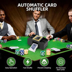 Automatic Card Shuffler 1/2/4/6 Decks,Battery Operated Electric Playing Card Shuffler for UNO,Casino Card Game,Poker,Phase 10,Blackjack,Texas Hold'em,Home Card Games