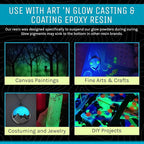 Glow in The Dark Pigment Powder - Neutral and Fluorescent Color for Art Painting, Fine Art, Nail Art Paint, and DIY Crafts - Long Lasting 10+ Color Options - Neutral Dark Blue (1 Kilogram)