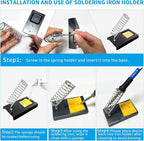 Soldering Iron Kit, 21-in-1 with Adjustable Temperature, 5 Soldering Tips, 60W Soldering Iron, Solder Wire, Desoldering Pump, Stand - A Welding for Electronic Hobbyist DIY with 110V US Plug