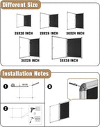 26"x20" Enclosed Bulletin Board, Lockable Weather-Resistant Aluminum Cork Noticeboard for School & Office, Silver Frame w/Black Flet