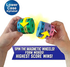 Geospace Read Spin Education Game for Kids – A Handheld Magnetic Spelling Game with Storage Pouch (Lower Case Letters)