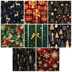 Chritmas Scrapbook Paper Ballon Ribbon Festival Patterned Paper 6×6,24 Sheets Single-Sided Scrapbooking CardStock Papers Pad for Holiday Cardmaking DIY Origami Journaling Papers.