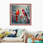 Foxdiviy Stamped Cross Stitch Kits Full Range of Embroidery Needlework Starter Kits for Beginners Adults 11CT Embroidery Patterns Art Crafts DIY Needlepoint Kits-Colorful Parrot 18x18 inch