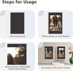 Golden State Art, 11x17 Uncut Photo Mat Matboard - Black Uncut Mats for DIY Projects, Presentation Boards, Art Crafts, Prints (50 Pack)