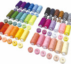 72Pcs Bobbins Sewing Threads Kit, 36 Colors Spools 360Yards per Polyester Thread, 36 Colors Prewound Bobbin with Case for Hand Machine Sewing