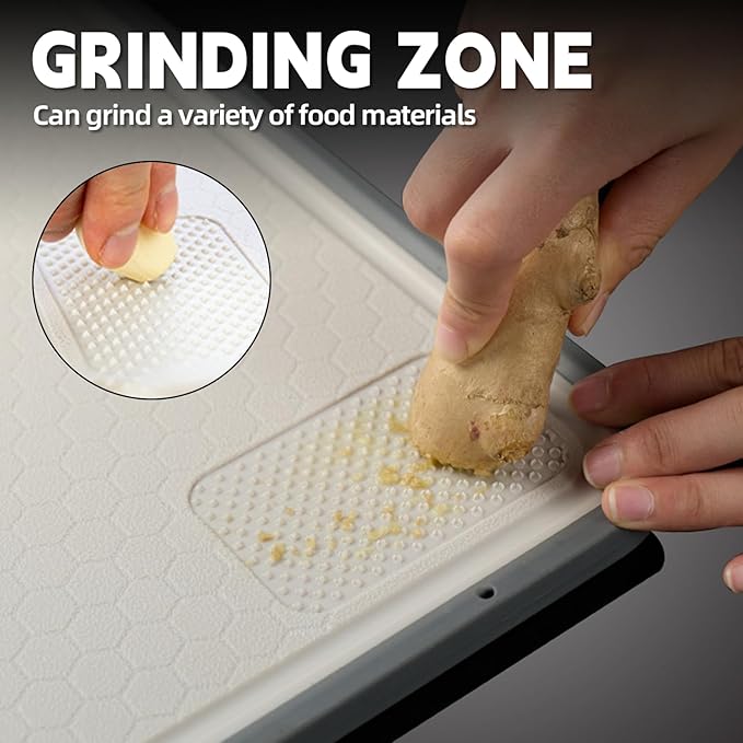 Cutting Board Double Sided,2 Pcs Vegetable Board With Sharpening Stone,Large Size+Small Size,Food Grade Stainless steel and Wheat straw PP Material,Eco-Friendly (11.8x15.6)