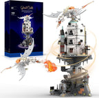 WINNER SPACE Lighting Magic Castle Wizarding Bank Building Sets, Magic Castle Architecture Model Collection Display, Dragon Toys, Ideas Building Toy for Adults Boys Girls (1056 PCS)