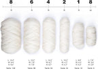 Natural Wool Bulk 2 lb roving, Best Wool for Spinning, arm Knitting, Felting, Chunky Blankets and Tapestry. Natural Colors, un-Dyed Fiber Yarn. (Ecru, 2 lb)