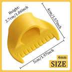 2 PCS 4mm Edge Lock Seam Guide, Mini Sewing Finger Ruler for Hand Sewing, DIY Sewing Kit Tool, Sewing Needle Gauge Measuring Guide, Yellow